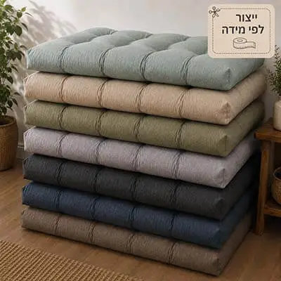 מזרן קפיטונז' תלת לריהוט גן לפי מידה