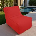 פוף כורסת חוץ ROSE אדום - בד דוחה מים