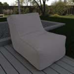 פוף כורסת חוץ ROSE אפור - בד דוחה מים