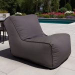 פוף כורסת חוץ ROSE אפור כהה - בד דוחה מים