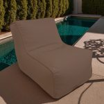 פוף כורסת חוץ ROSE חום - בד דוחה מים