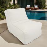 פוף כורסת חוץ ROSE לבן - בד דוחה מים
