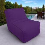 פוף כורסת חוץ ROSE סגול - בד דוחה מים