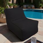 פוף כורסת חוץ ROSE שחור - בד דוחה מים