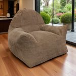 כורסת פוף דגם Volendam חום בהיר