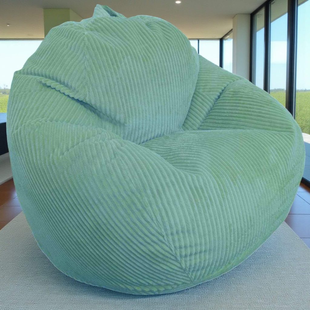 פוף אגס קורדרוי קטיפה GILI מנטה בסלון